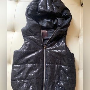 Puffer vest . sequin vest .Winter vest . Shiny vest.